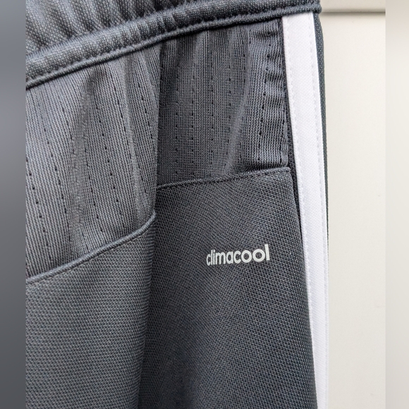 Adidas Athletic Pants Climacool Women's Size Large Black & White Stripe Tapered - Picture 5 of 12